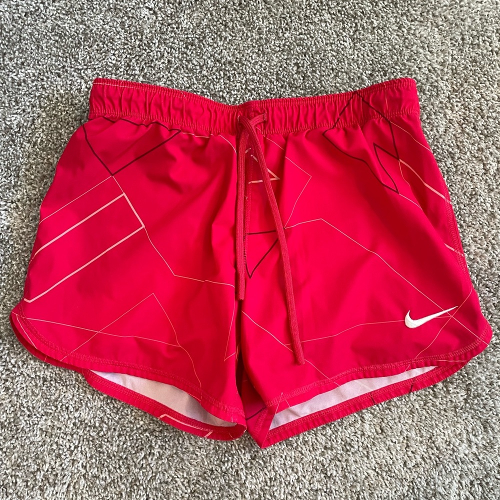 Nike Women's Red Athletic Shorts with Liner